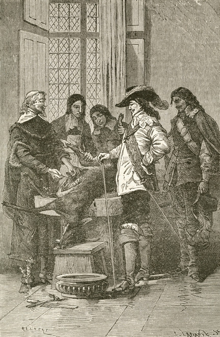 William Harvey, Using A Live Deer, Explains To Charles I The Circulatory System Of Blood. From El Museo Popular Published Madrid, 1889 PosterPrint - Item # VARDPI2334521