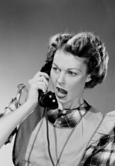 Young woman on landline phone Poster Print - Item # VARSAL255422347A