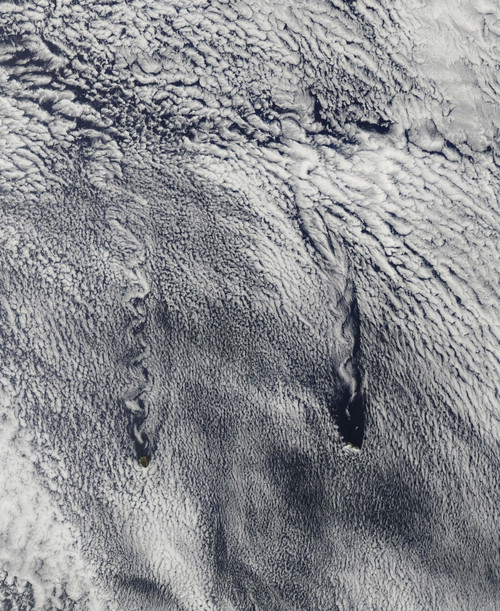 Clouds over the Juan Fernandez Islands form into vortices Poster Print - Item # VARPSTSTK203191S