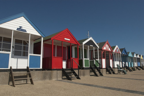 Traditional beach huts on the seafront at Southwold, Suffolk, UK PosterPrint - Item # VARDPI1929820
