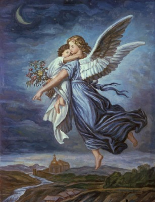 The Guardian Angel Poster Print by Wilhelm Von Kaulbach - Item