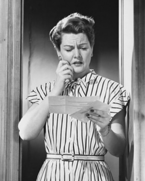 Mature woman reading a letter Poster Print - Item # VARSAL25549184