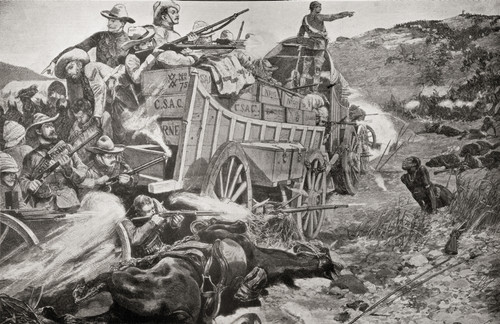 Defending A Laager During The Matabele Wars. From The Book South Africa And The Transvaal War, Volume 1 By Louis Creswicke, Published 1900. PosterPrint - Item # VARDPI1872830