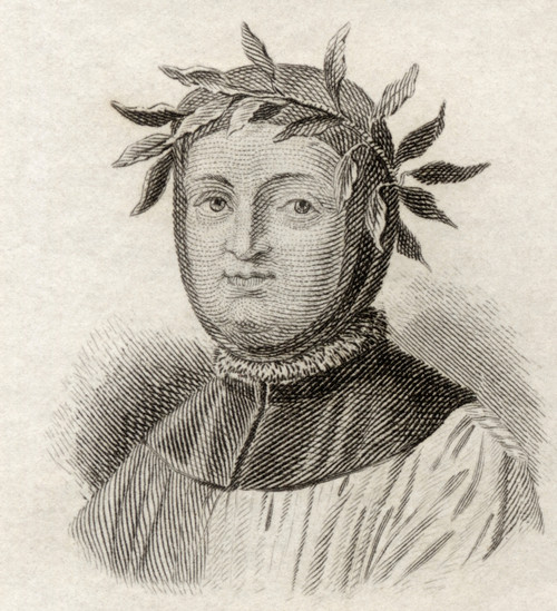 Francesco Petrarca, 1304 To 1374. Italian Scholar, Poet And Renaissance Humanist. From Crabb's Historical Dictionary Published 1825. PosterPrint - Item # VARDPI1905776