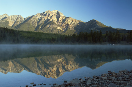 Jasper National Park, Alberta, Canada; Pyramid Lake And Mountains PosterPrint - Item # VARDPI1867044