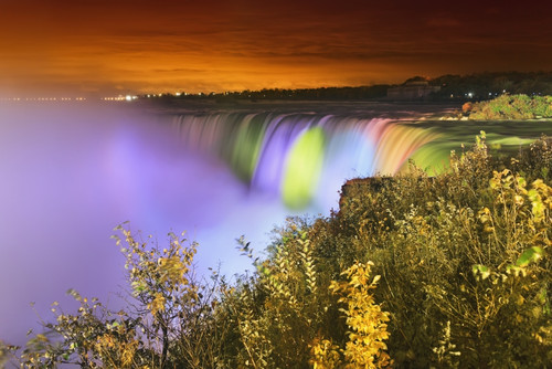 Horseshoe falls lit up at night;Niagara falls ontario canada PosterPrint - Item # VARDPI2334845