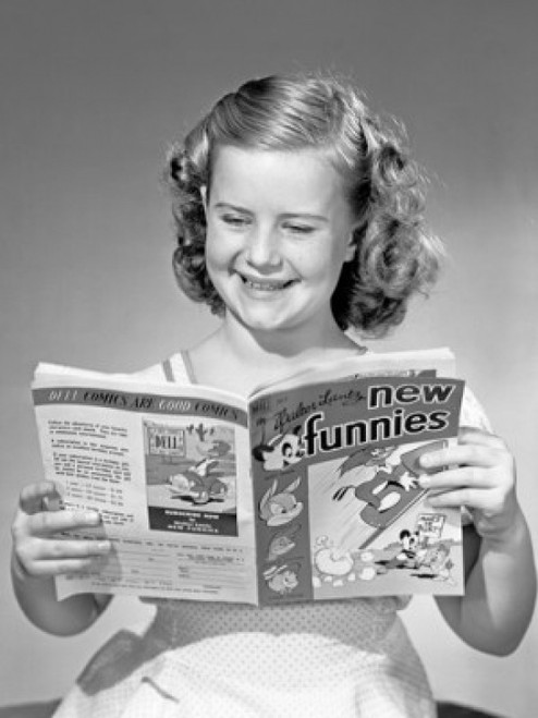 Young girl reading magazine Poster Print - Item # VARSAL255418320