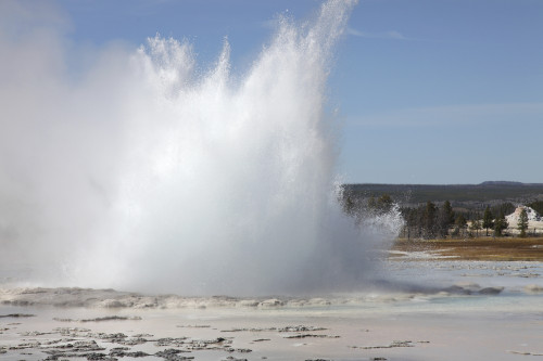 September 11, 2009 - Great Fountain Geyser erupting, Lower Geyser Basin geothermal area, Yellowstone Caldera, Yellowstone National Park, Wyoming. Poster Print - Item # VARPSTRRS300319S