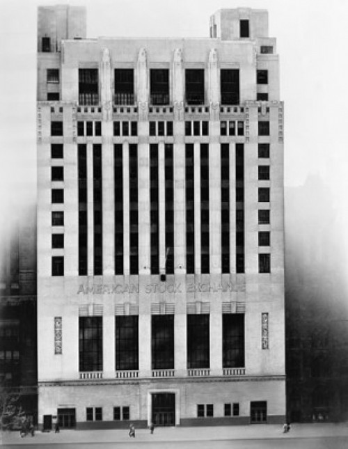 Facade of a stock exchange  American Stock Exchange  New York City  New York  USA Poster Print - Item # VARSAL9903259