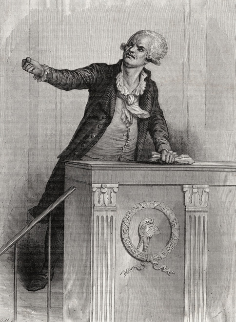 Georges Danton, 1759-1794. French Revolutionary Leader. Engraved By Pannemaker After Viollat. From Histoire De La Revolution Francaise By Louis Blanc. PosterPrint - Item # VARDPI1858161