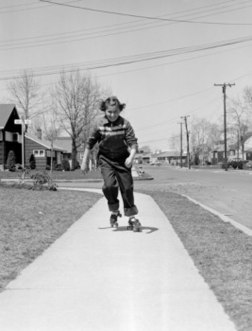 Girl roller-skating Poster Print - Item # VARSAL255419315