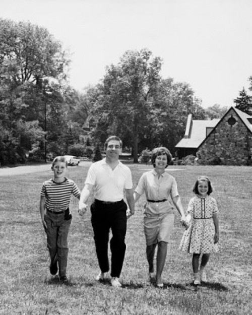 Portrait of parents and their children walking on a lawn Poster Print - Item # VARSAL2554387B