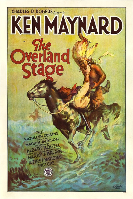 The Overland Stage Style 'B' Poster; On Left: Ken Maynard 1927. Movie Poster Masterprint - Item # VAREVCMMDOVSTEC004H The Overland Stage Style 'B' Poster; On Left: Ken Maynard 1927. Movie Poster Masterprint - Item # VAREVCMMDOVSTEC004H