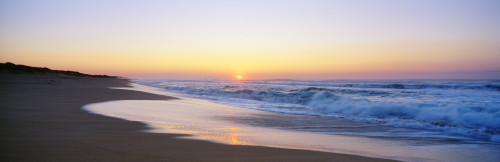 Hawaii, Kauai, Polihale Beach At Sunset, Yellow And Pink Sky PosterPrint - Item # VARDPI1995020