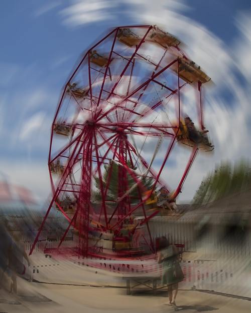 Ferris wheel at amusement park, motion blur;   Calgary, Alberta, Canada PosterPrint - Item # VARDPI12290239