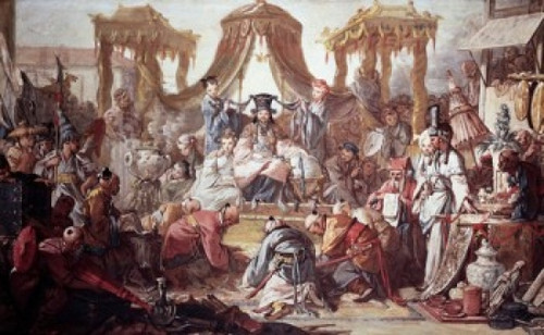 The Chinese Curio: Audience of Chinese Emperor  Les Chinoiseries:  Audience de l'Empereur de Chine  1742  Francois Boucher Poster Print - Item # VARSAL11582366