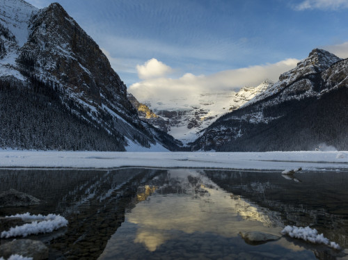 Rugged mountains and Lake Louise, Banff National Park; Lake Louise, Alberta, Canada PosterPrint - Item # VARDPI12285010