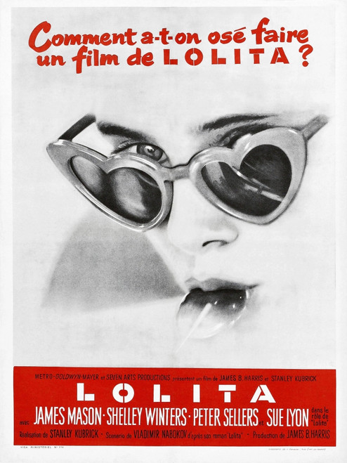 Lolita Sue Lyon On French Poster Art 1962. Movie Poster Masterprint - Item # VAREVCMMDLOLIEC002H