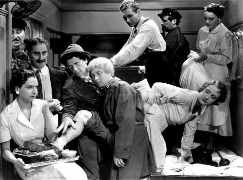 A Night At The Opera Groucho Marx Chico Marx Harpo Marx Allan Jones 1935 Crowded Stateroom Movie Poster Masterprint - Item # VAREVCMBDNIATEC004H