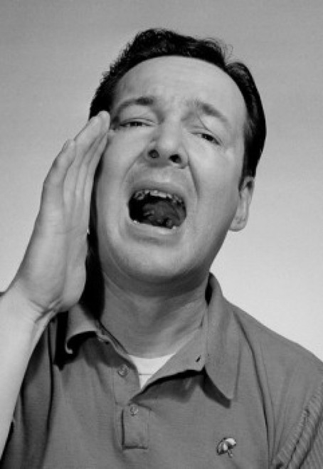 Studio portrait of man yelling Poster Print - Item # VARSAL25512501