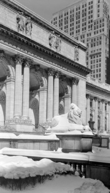 USA  New York City  New York Public Library in winter Poster Print - Item # VARSAL255418865