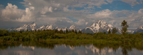 Clouds over snowcapped mountain range, Teton Range, Grand Teton National Park, Wyoming, USA Poster Print - Item # VARPPI167588