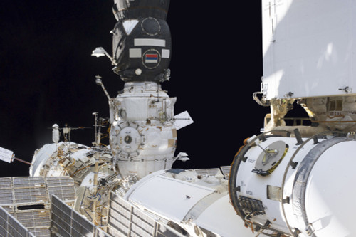 August 16, 2013 - Russian cosmonaut, attired in a Russian Orlan spacesuit, participates in a session of extravehicular activity to continue outfitting the International Space Station. Poster Print - Item # VARPSTSTK204213S
