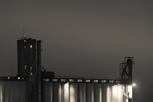 Grain elevator at night, Dodge City, Ford County, Kansas, USA Poster Print - Item # VARPPI167075