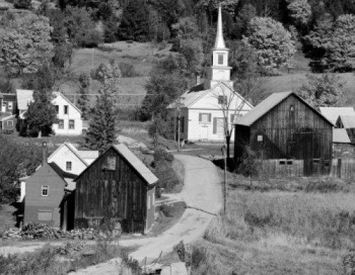 USA  Vermont  Waits River  Church and houses Poster Print - Item # VARSAL255424172