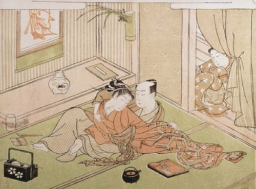 Two Lovers Watched by a Servant  Suzuki Harunobu  Guimet  Paris Poster Print - Item # VARSAL900898