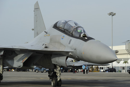 March 31, 2013 - A Sukhoi Su-30MKM of the Royal Malaysian Air Force taxiing at Langkawi Airport, Malaysia Poster Print - Item # VARPSTRGU100014M