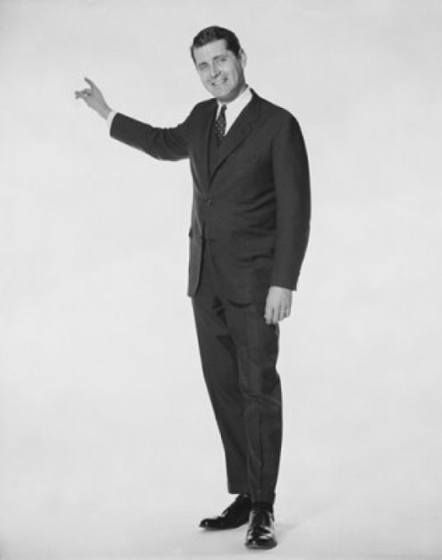 Portrait of a businessman pointing sideways Poster Print - Item # VARSAL25527894