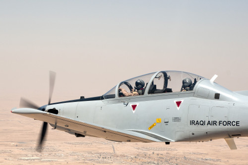 A T-6 Texan flying over Camp Speicher, Tikrit, Iraq Poster Print - Item # VARPSTSTK104735M