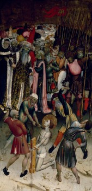 Scene From Legend of Saint George   The Flagellation by Bernardo Martorell   15th Century     France   Paris   Musee du Louvre Poster Print - Item # VARSAL11582284