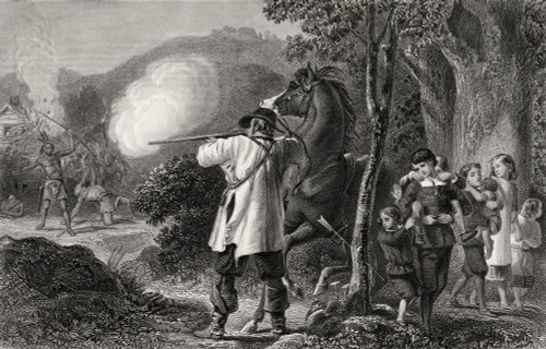 The Escape Of The Dunstan Family C.1697 From A 19Th Century Print Engraved By J C Armytage E H Corbould PosterPrint - Item # VARDPI1857801