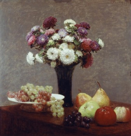Still Life With Dahlias And Fruit Henri Fantin-Latour Poster Print - Item # VARSAL900116113