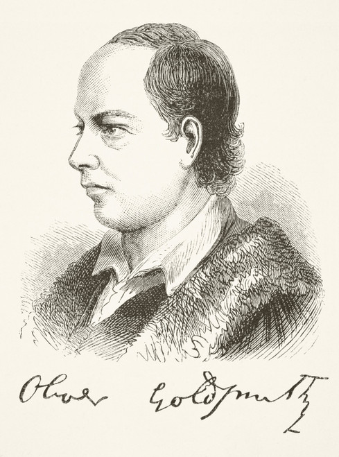 Oliver Goldsmith 1728 -1774. Anglo Irish Playwright, Novelist, Dramatist, Poet And Essayist. From The National And Domestic History Of England By William Aubrey Published London Circa 1890 PosterPrint - Item # VARDPI1856325