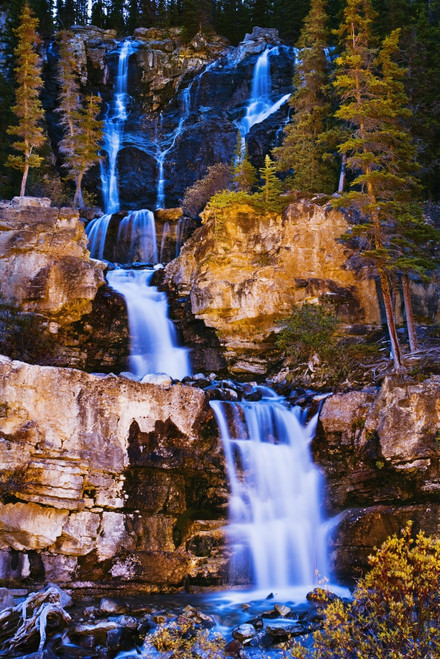 Artist's Choice: Tangle Falls At Dusk, Jasper National Park, Alberta PosterPrint - Item # VARDPI2046417
