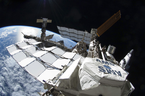 Space shuttle Atlantis docked to the International Space Station Poster Print - Item # VARPSTSTK204543S