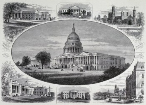 Public Buildings In Washington Artist Unknown Etching Poster Print - Item # VARSAL9001047