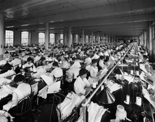 Group of female workers in a textile factory  1900s Poster Print - Item # VARSAL25521427