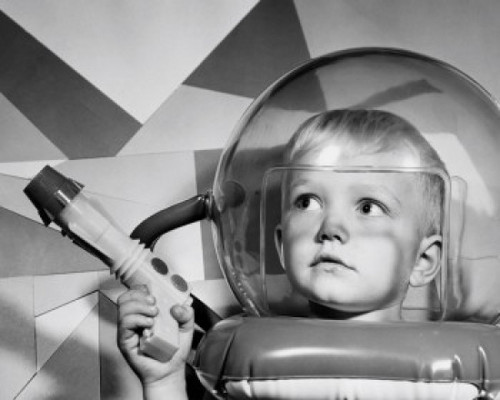 Boy in a space helmet holding a blaster Poster Print - Item # VARSAL2553285