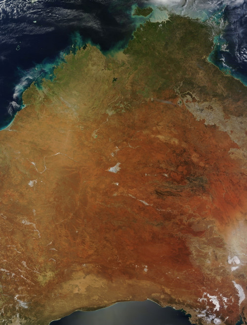 January 8, 2014 - Satellite view of Central Australia Poster Print - Item # VARPSTSTK204302S