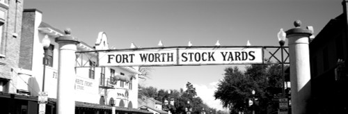 Signboard over a street, Fort Worth Stockyards, Fort Worth, Texas, USA Poster Print - Item # VARPPI172584