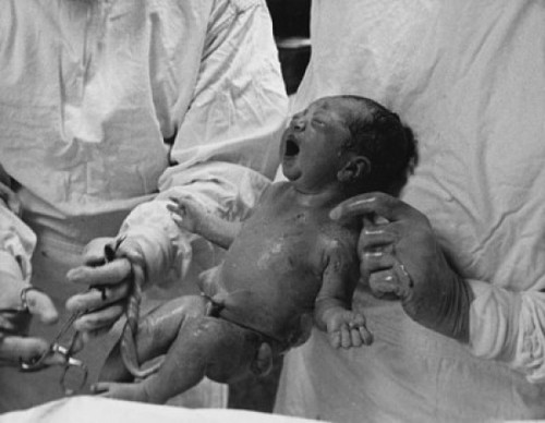 Mid section view of a doctor holding a newborn baby Poster Print - Item # VARSAL9902201B