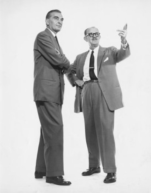 Two businessmen standing together Poster Print - Item # VARSAL25548047