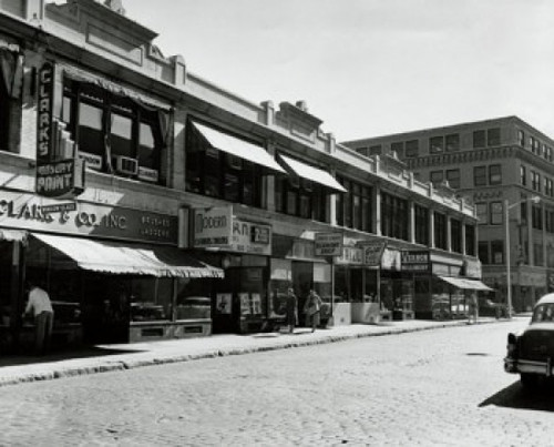 Stores along a road  Worcester  Massachusetts  USA Poster Print - Item # VARSAL2551073