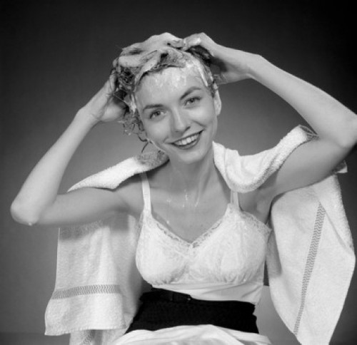 Woman washing hair Poster Print - Item # VARSAL255416803