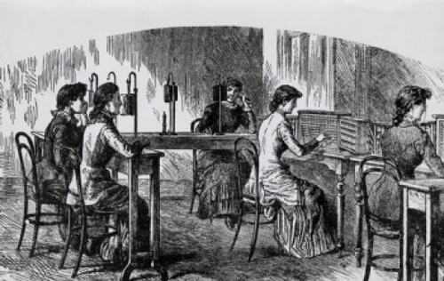 Early Telephone Operators  Artist Unknown Poster Print - Item # VARSAL995103299