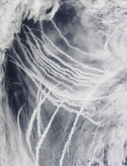 March 4, 2009 - Ship tracks the northern Pacific Ocean. Poster Print - Item # VARPSTSTK202565S